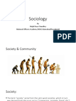 Sociology: by Majid Raza Chaudhry National Officers Academy (NOA) Islamabad/Rawalpindi