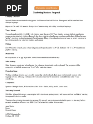 Marketing Business Proposal