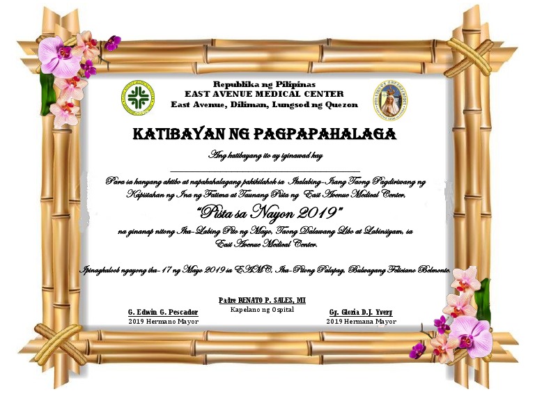 Certificate of AppreciationFinal Template TagalogEdited PDF