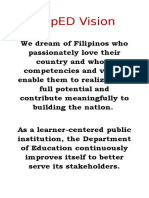 DepED Vision Mission