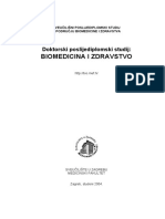 Biomedicina I Zdravstvo - Dr-Postdiplomski Studij PDF