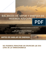 Balances de Vapor y Energía en Ingenios Azucareros