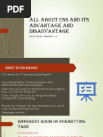 All About Css and Its Advantage and Disadvantage