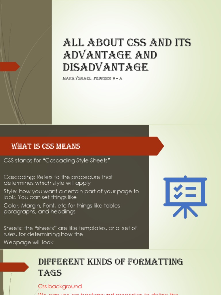 All About Css and Its Advantage and Disadvantage | PDF | Cascading ...