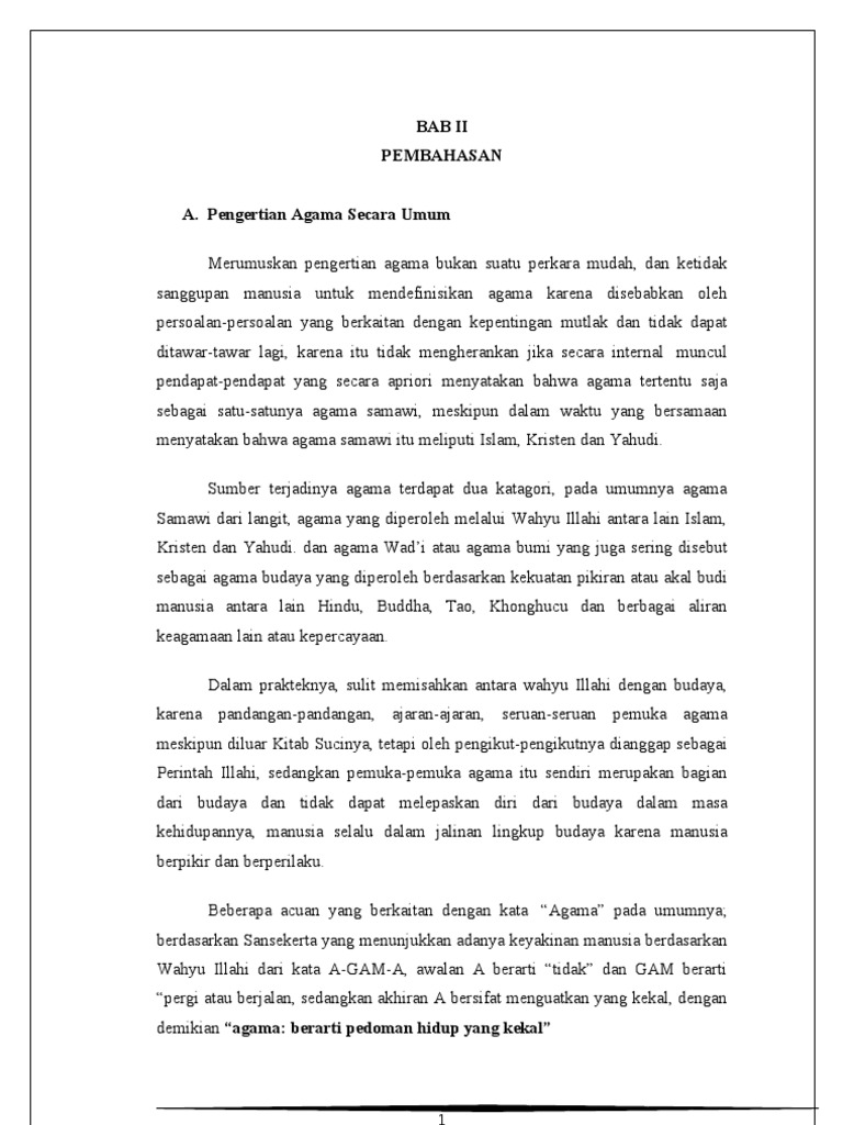 Pentingnya Agama Bagi Kehidupan Manusia