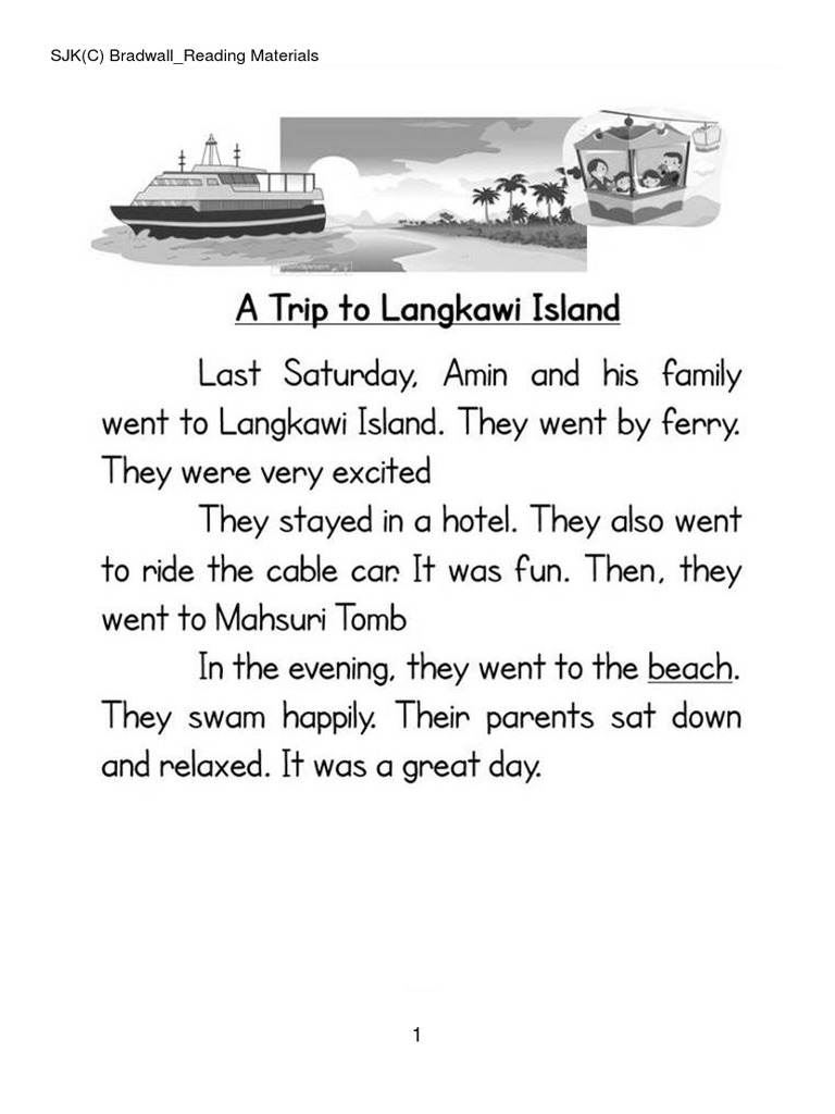 Reading Materials for SJK(C) Bradwall A Collection of Educational