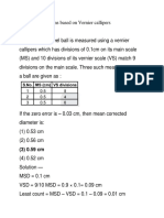 Numerical Problems Based On Vernier Callipers