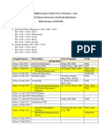 Jadwal Perkuliahan Stratum 2 Teologi