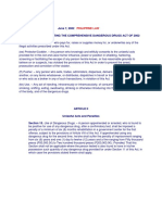 REPUBLIC ACT NO. 9165 June 7, 2002 An Act Instituting The Comprehensive Dangerous Drugs Act of 2002