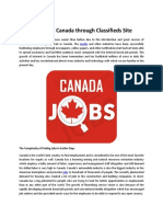 Finding Jobs in Canada through Classifieds Site