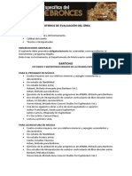 Bronces REQUISITOS DE LA PRUEBA ESPECÍFICA para Publicar