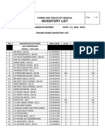 He Air Compressor Inventory 1905