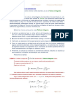 Integración Por Tablas