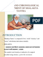 History and Chronological Development of Shalakya Tantra