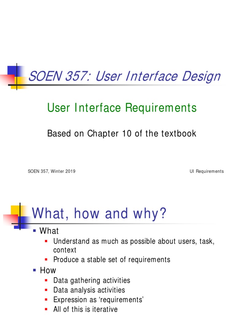 SOEN 357: User Interface Design | PDF | Use Case | Data Analysis