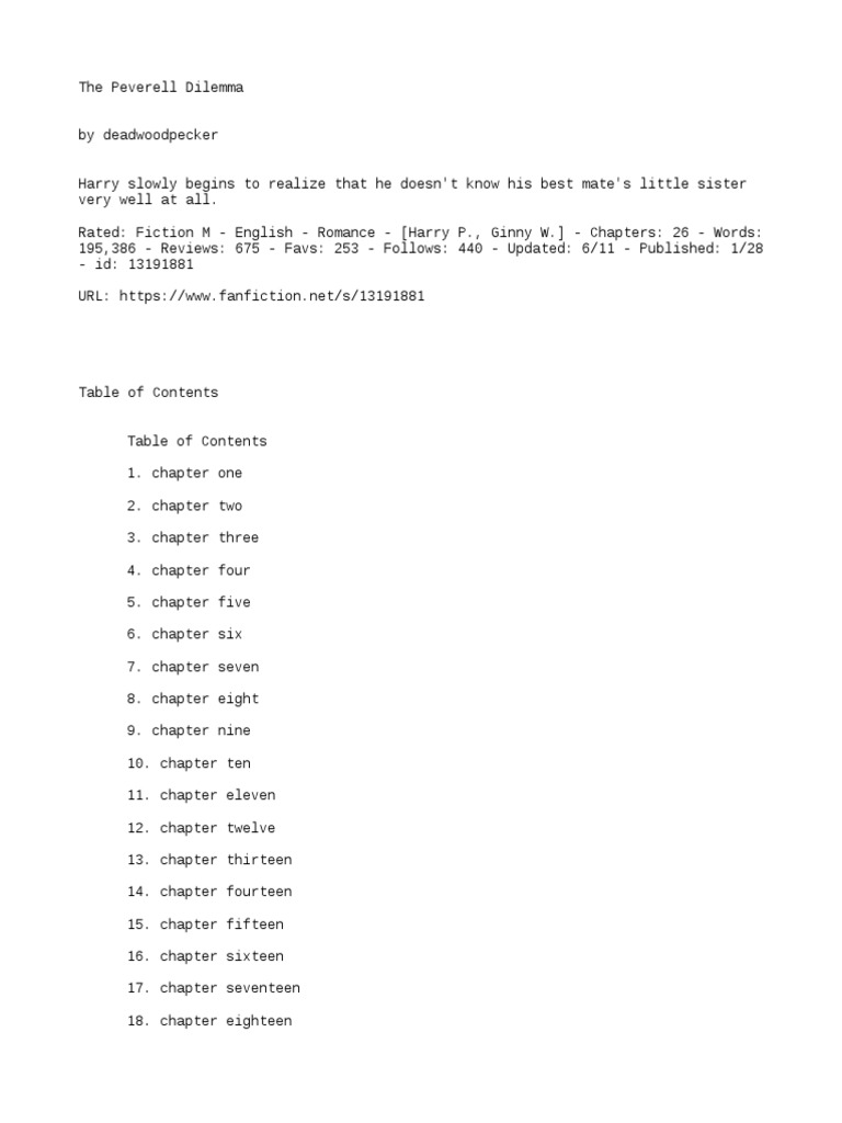 The Peverell Dilemma PDF Fictional Universes Harry Potter