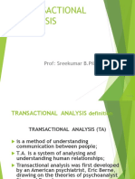 Transactional Analysis: Prof: Sreekumar B.Pillai