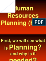 Human Resources Planning (HRP)