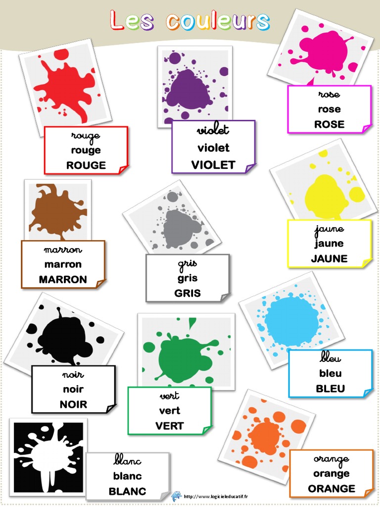 PDF Mémory Lecture Apprendre à lire les noms des couleurs