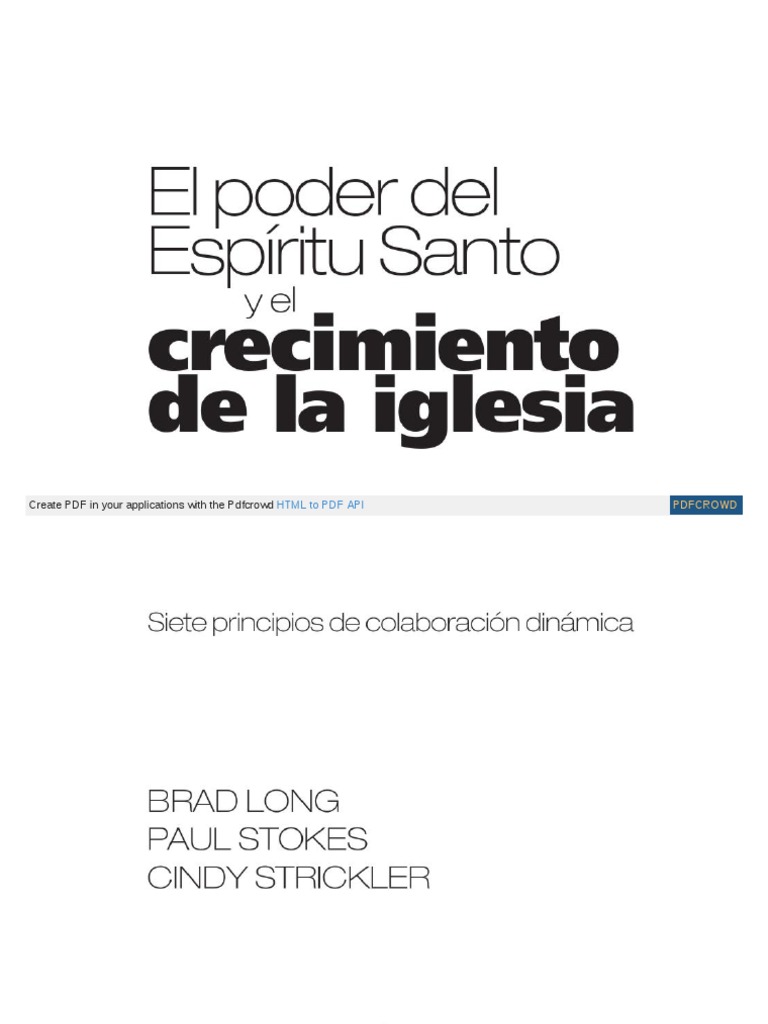 Poder del Espíritu Santo en la Iglesia | PDF