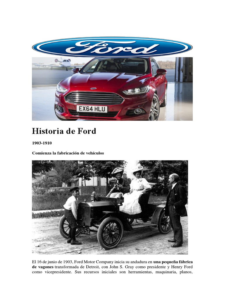 Historia de Ford | PDF | Compania de motores ford | Coche