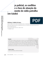 O Serviço Policial, Os Conflitos Sociais e o Foco de Atuação Do Policiamento de Rádio Patrulha em Cuiabá