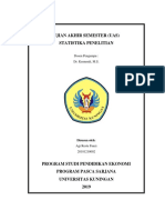 Agi Restu Fauzi, Jawaban UAS Statistika Penelitian