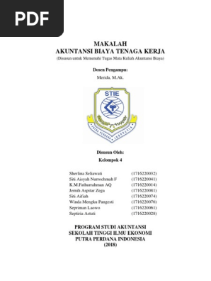 Makalah Akuntansi Biaya Tenaga Kerja Ak Biaya Kel 4