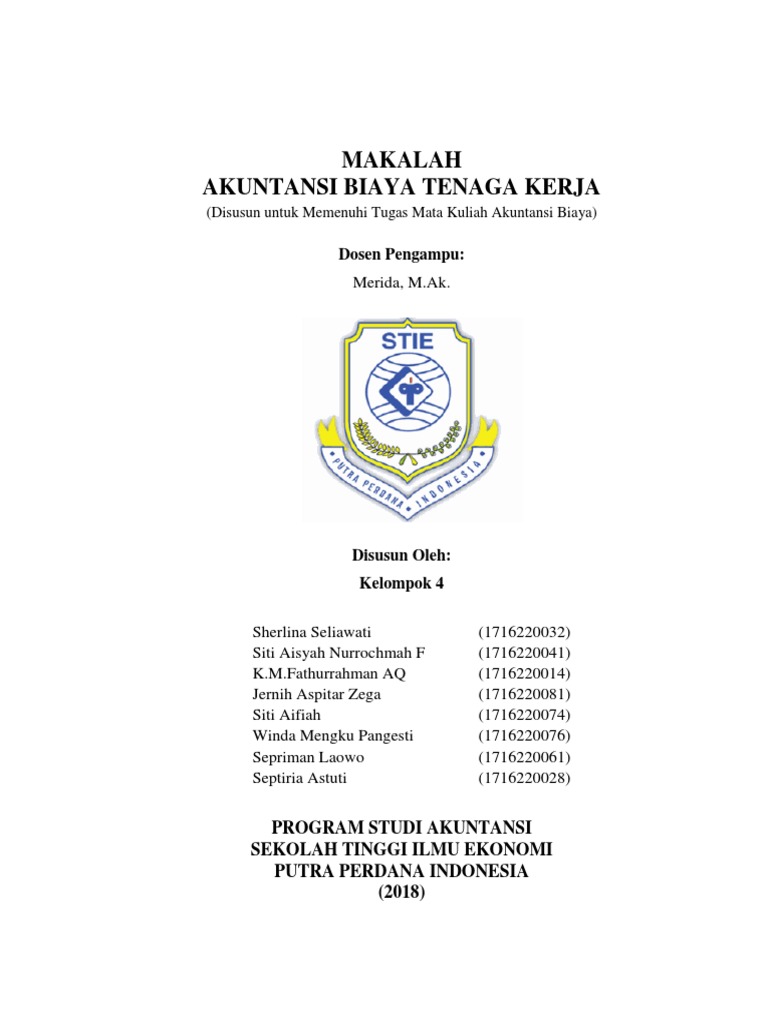 Makalah Akuntansi Biaya Tenaga Kerja Ak Biaya Kel 4