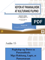 Aralin 15 Pagkalap NG Datos Sa Pananaliksik Mga Hakbang Lapit at Pamamaraan