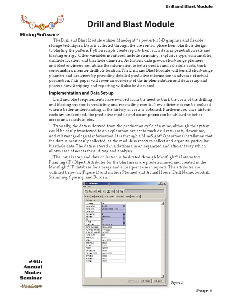 Drill And Blast Module Pdf Databases Data