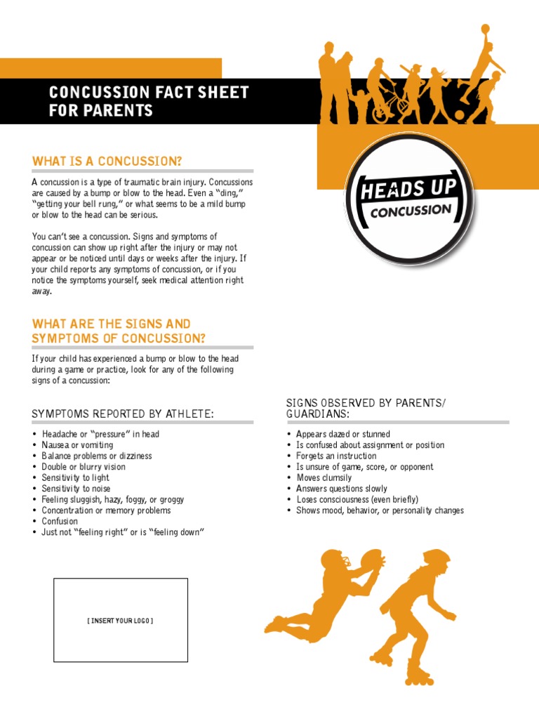Concussion Fact Sheet For Parents | PDF | Concussion | Traumatic Brain ...