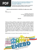 PRÁTICAS DE INCENTIVO À LEITURA