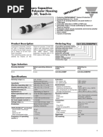 Proximity Sensors Capacitive Thermoplastic Polyester Housing Types CA, M12, DC, Teach-In