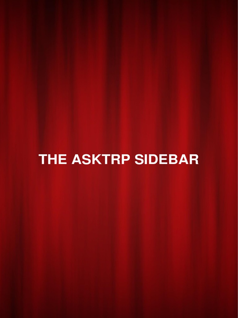THE ASKTRP SIDEBAR photo