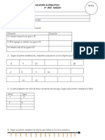 PRUEBA Matematicas 4º Patrones y Algebra