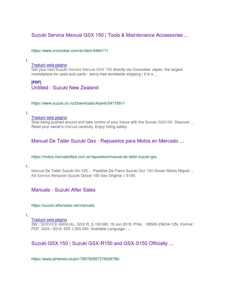 Suzuki GSX 150 Service Manual PDF | PDF | Computers
