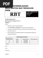 Soalan Pertengahan Tahun RBT Tingkatan 1 2019