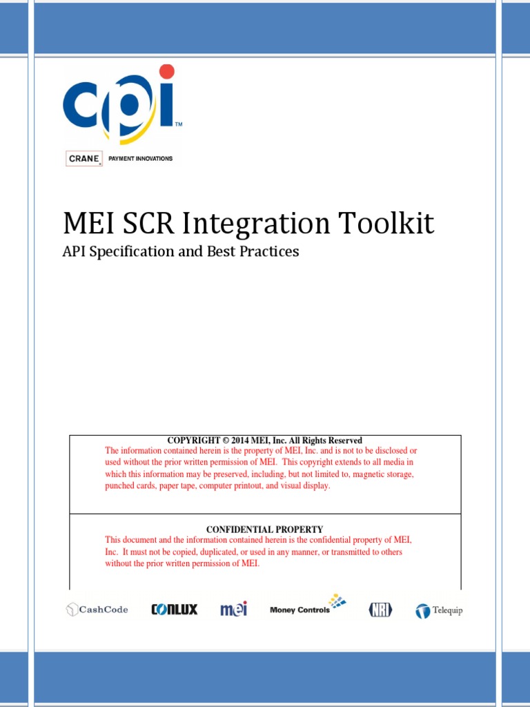 MEI SCR Integration Toolkit | PDF | Component Object Model ...