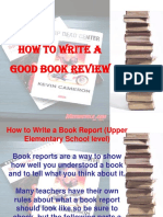 How To Write A GOOD Book Review