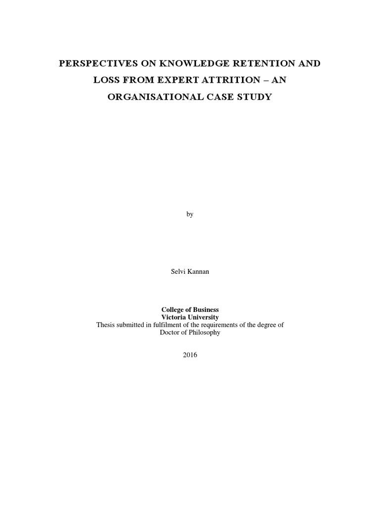 Kannan Selvi Thesis Pdf Pdf Expert Employee Retention