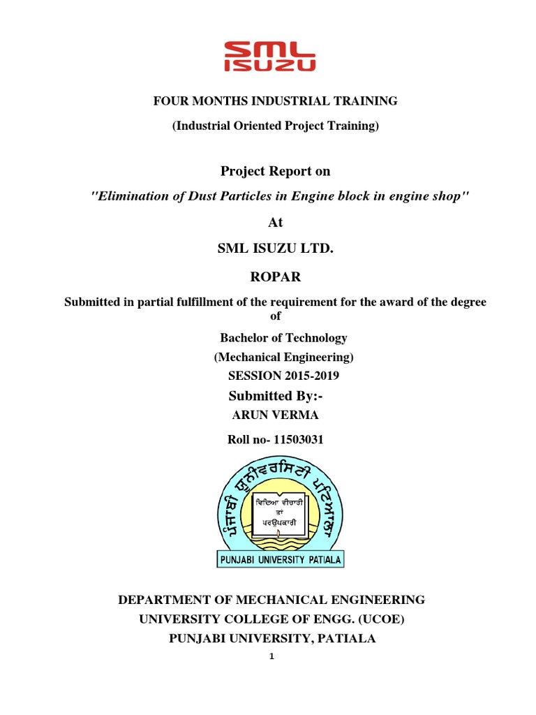 Dust Particle Elimination in SML Isuzu Engines | PDF | Internal ...