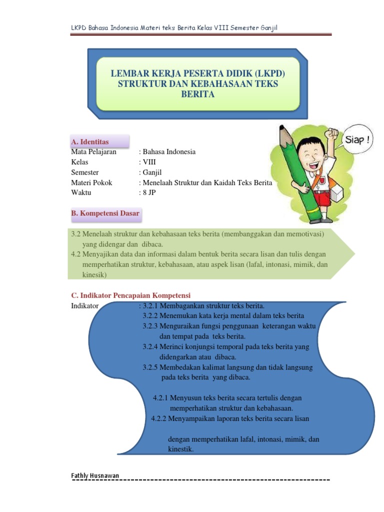 Lkpd Teks Berita 3 2 4 2 Fathly Husnawan