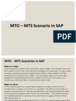 MTO-MTS Scenarios in SAP