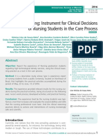 Clinical Reasoning: Instrument For Clinical Decisions of Nursing Students in The Care Process