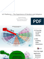 Iot Platforms - The Experience of Vendors and Adopters: Saverio Romeo Chief Research Officer Beecham Research