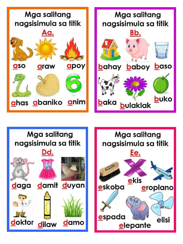 Mga Salitang Nagsisimula Sa Titik