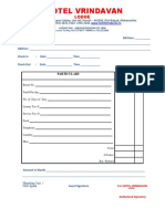 Hotel Bill PDF