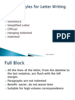 Formats of Letter