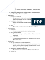 Acoustical Analysis 1. Sound Characteristic